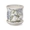Oregano Planter with Saucer Set Multicolor Ceramic Garden Pot 4.7 in H x 4.75 in Dia Easy Clean
